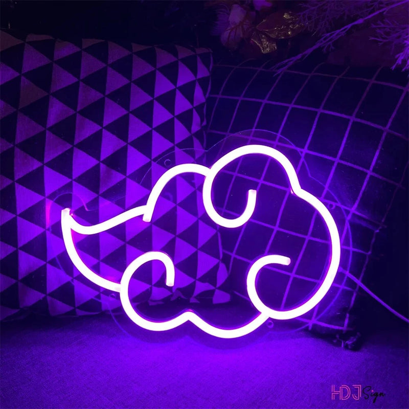 Placa Iluminaria Neon - Nuvem Akatsuki - Emina Shop Online