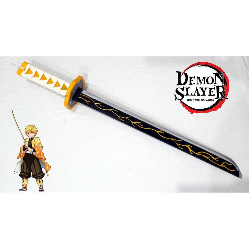 Katana - Espada do Zenitsu Demon Slayer - em Madeira - Emina Shop Online