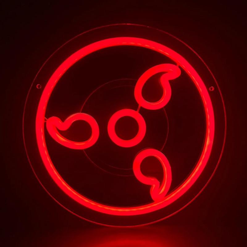 Placa Iluminaria Neon - Sharingan dos Uchiha - Emina Shop Online