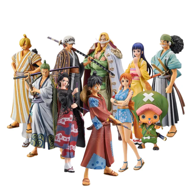 Action Figure do One Piece - Chapéus de Palha em Wano - 18cm