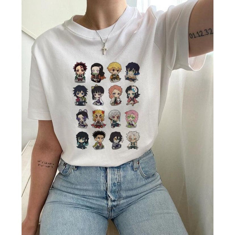 Camiseta - Kimetsu no Yaiba Tanjiro Squad Cartoon - Emina Shop Online