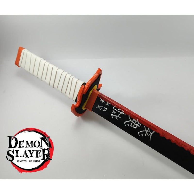 Katana - Espada do Rengoku Demon Slayer - em Madeira - Emina Shop Online