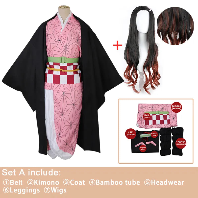 Cosplay Demons Slayer - Nezuko Conjunto Completo - Emina Shop Online