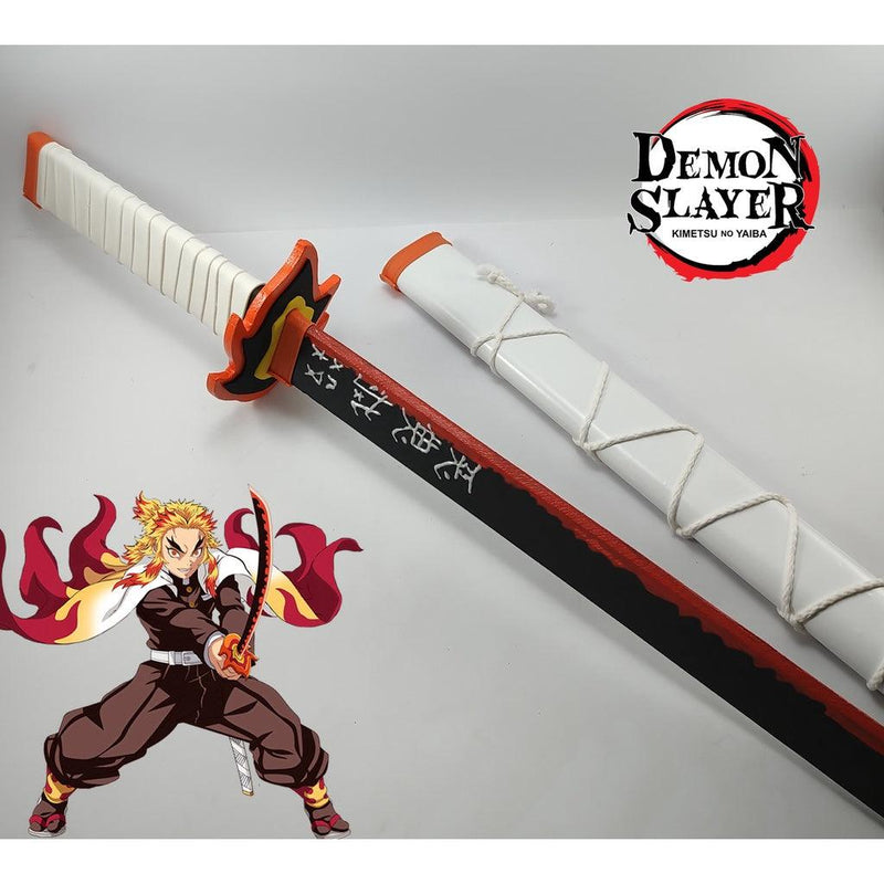 Katana - Espada do Rengoku Demon Slayer - em Madeira - Emina Shop Online