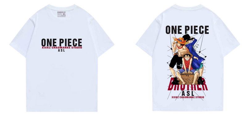 Camiseta - One Piece Luffy, Ace e Sabo - Emina Shop Online