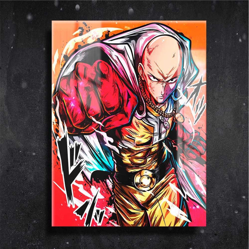 Quadro Metalizado - Saitama Anime One Punch Man - Emina Shop Online