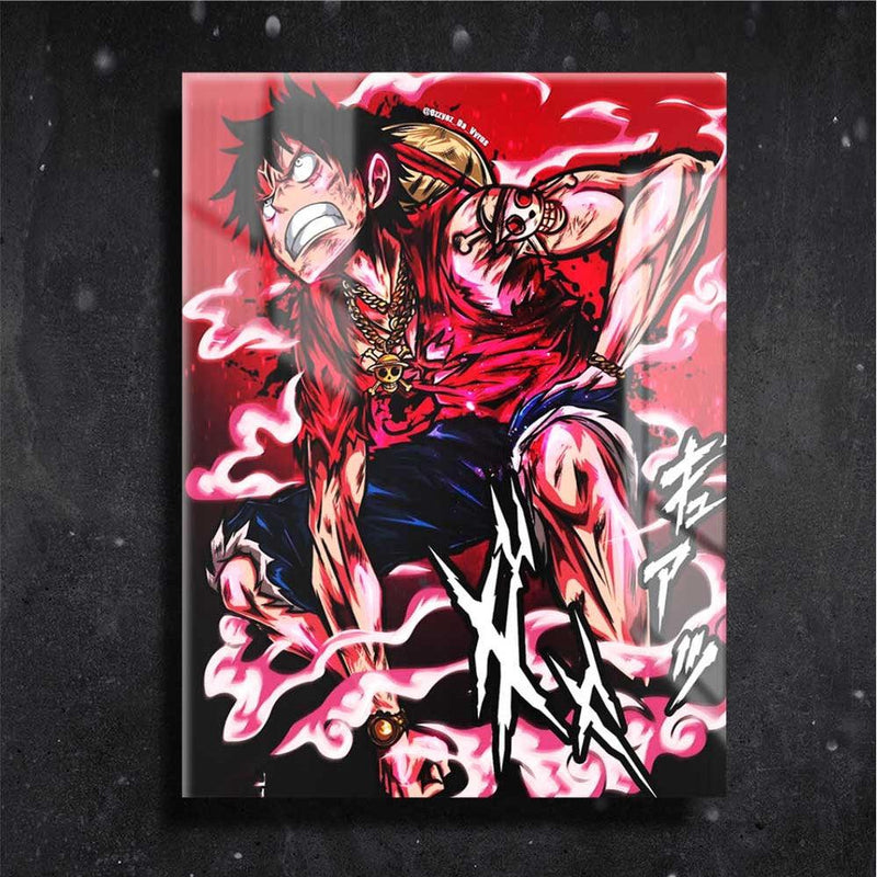 Quadro Metalizado - Luffy Gear Four One Piece - Emina Shop Online