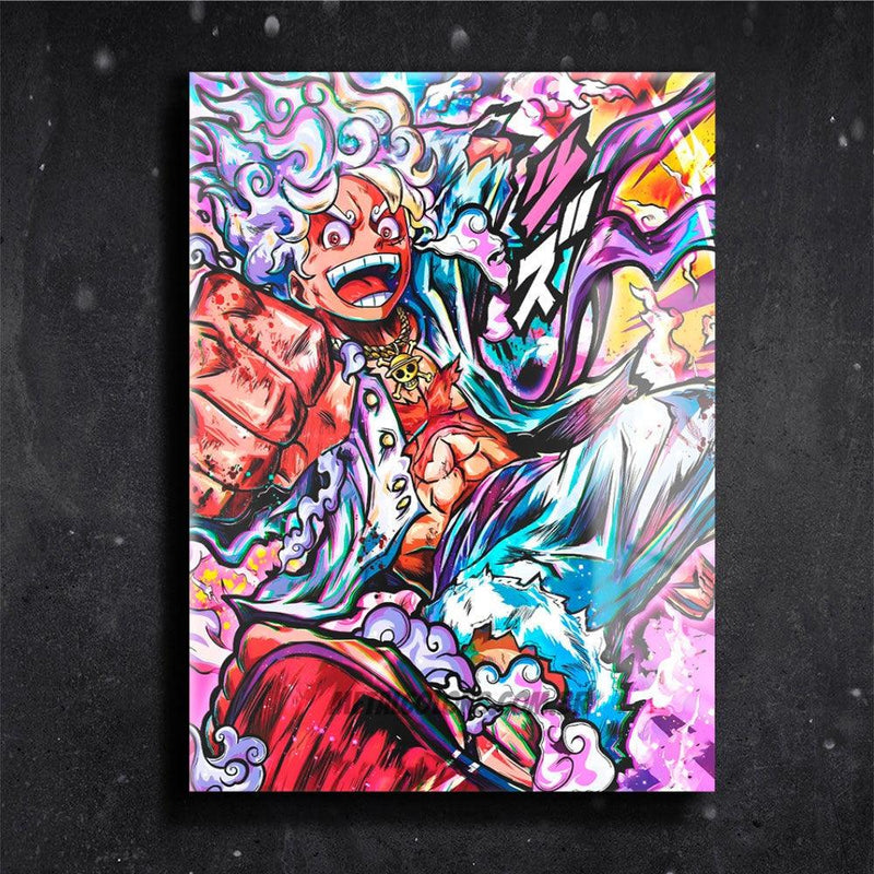 Quadro Metalizado - Luffy Gear 5 Nika One Piece - Emina Shop Online