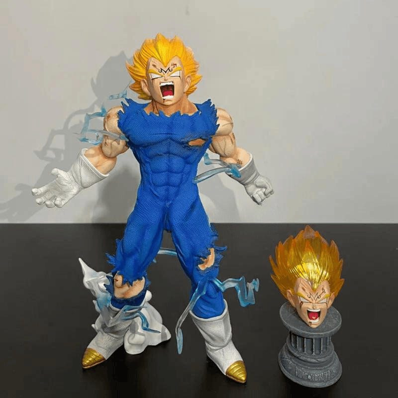 Action Figure - Dragon-Ball Vegeta Super Sayajin Figura Auto-destruição Majin 27cm - Emina Shop Online