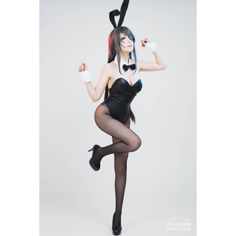 Cosplay Rascal Does Not Dream of Bunny Girl Senpai - Sakurajima Mai Fantasia de Coelhinho Sexy - Emina Shop Online