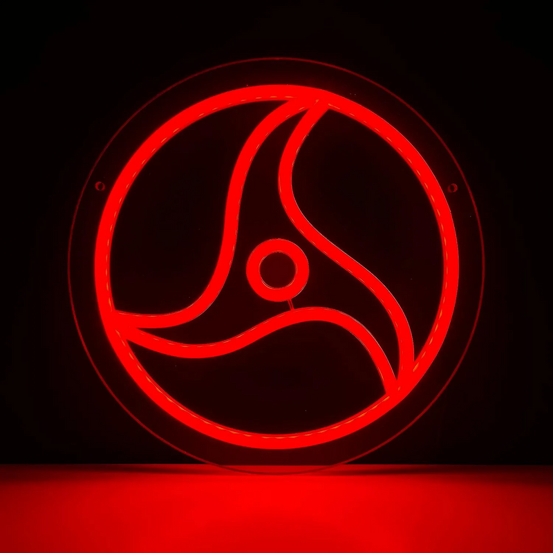 Placa Iluminaria Neon - Mangekyou Sharingan Uchiha Itachi - Emina Shop Online