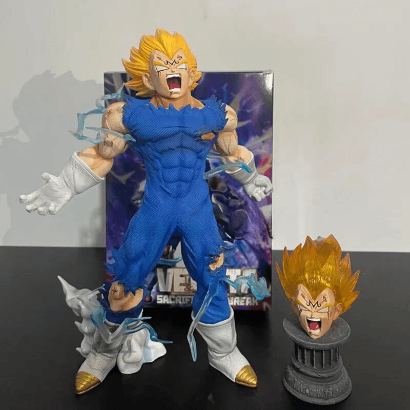 Action Figure - Dragon-Ball Vegeta Super Sayajin Figura Auto-destruição Majin 27cm - Emina Shop Online