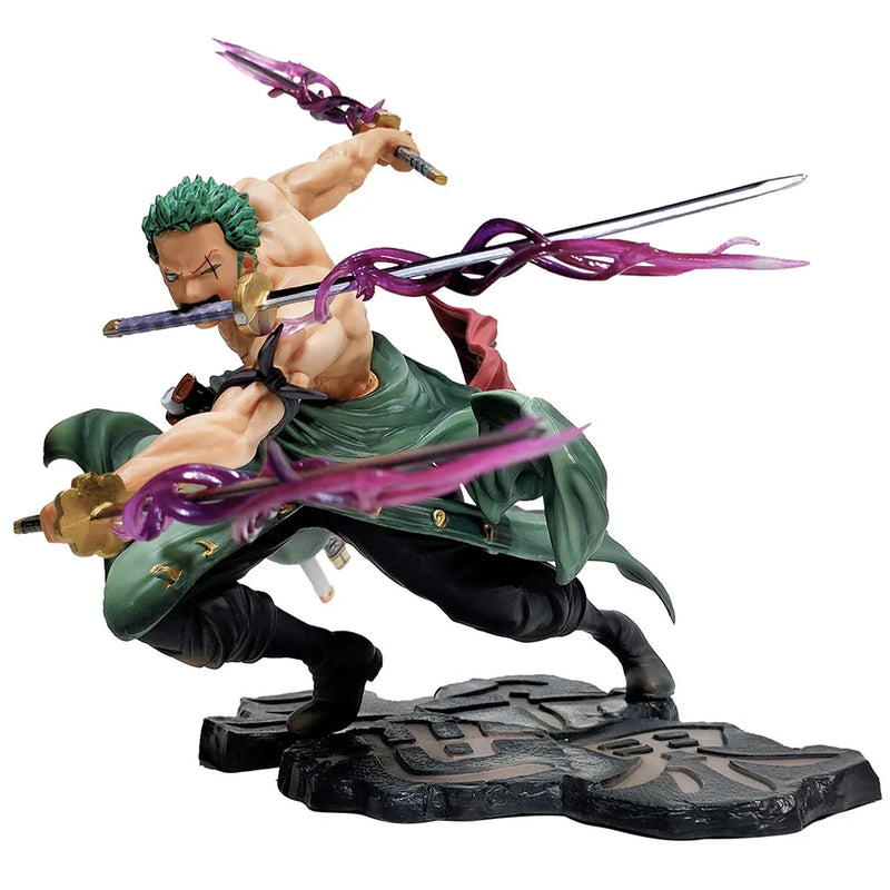 Action Figure - Roronoa Zoro Três Katana - Edição Especial com Efeitos 18cm - Emina Shop Online