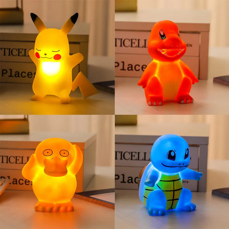 Abajur do Pokemon - Pikachu, Squirtle, Psyduck e Charmander - Emina Shop Online