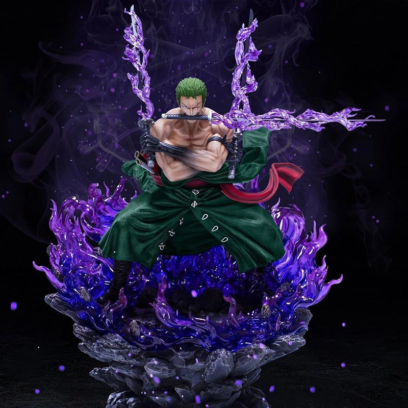 Action Figure - One Piece Roronoa Zoro Wano com Três Katanas 42cm - Emina Shop Online