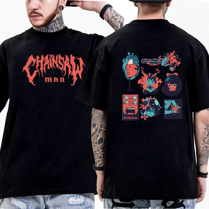 Camiseta - Chainsaw Man Chainsaw Man Gifs - Emina Shop Online